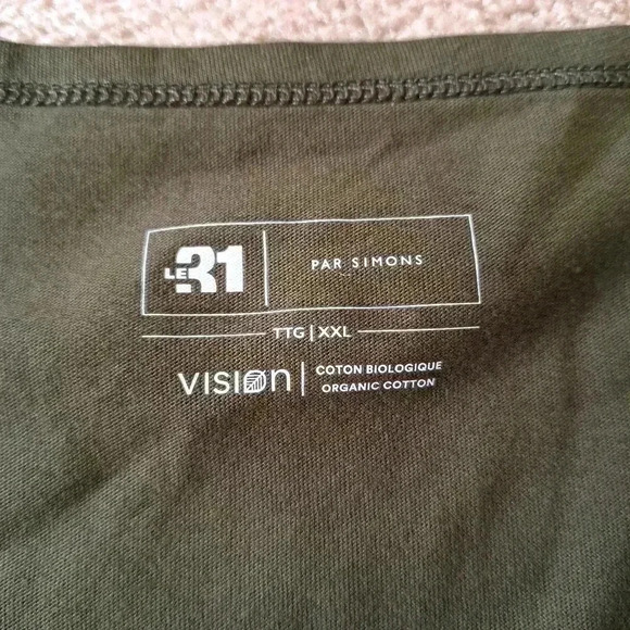 NWT Organic Cotton Tank Green Simons | Le31 Rounded Neck - Picture 4 of 8